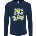 Joy On the Way New Baby Pregnancy Pregnant Mens Long Sleeve T-Shirt Navy Blue