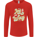 Joy On the Way New Baby Pregnancy Pregnant Mens Long Sleeve T-Shirt Red