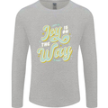 Joy On the Way New Baby Pregnancy Pregnant Mens Long Sleeve T-Shirt Sports Grey
