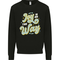 Joy On the Way New Baby Pregnancy Pregnant Mens Sweatshirt Jumper Black