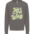 Joy On the Way New Baby Pregnancy Pregnant Mens Sweatshirt Jumper Charcoal