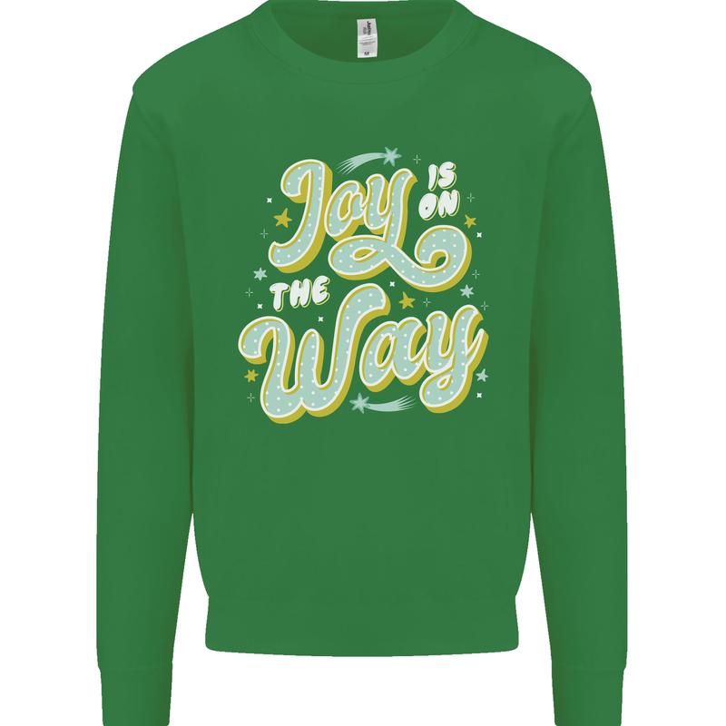 Joy On the Way New Baby Pregnancy Pregnant Mens Sweatshirt Jumper Irish Green