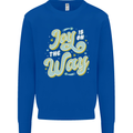 Joy On the Way New Baby Pregnancy Pregnant Mens Sweatshirt Jumper Royal Blue