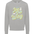 Joy On the Way New Baby Pregnancy Pregnant Mens Sweatshirt Jumper Sports Grey