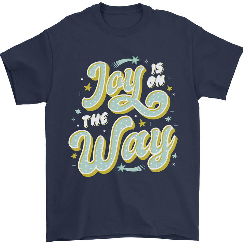 Joy On the Way New Baby Pregnancy Pregnant Mens T-Shirt 100% Cotton Navy Blue