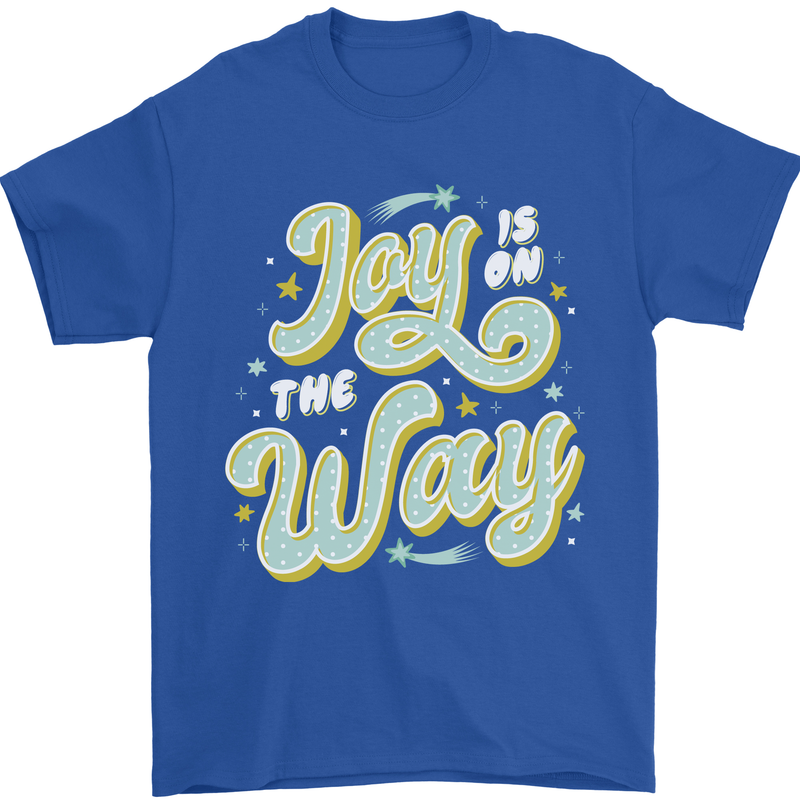 Joy On the Way New Baby Pregnancy Pregnant Mens T-Shirt 100% Cotton Royal Blue