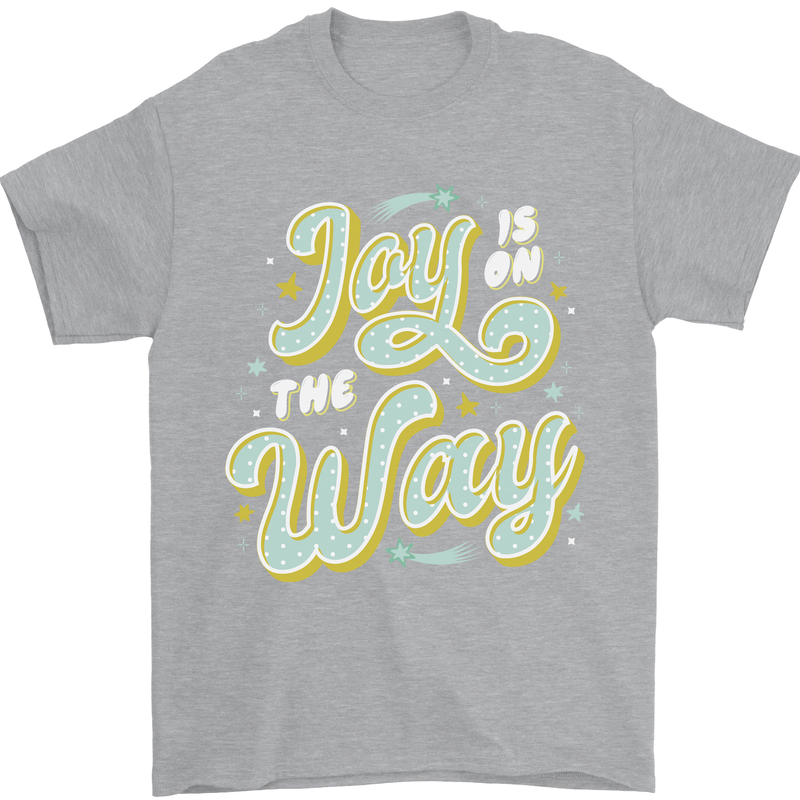 Joy On the Way New Baby Pregnancy Pregnant Mens T-Shirt 100% Cotton Sports Grey