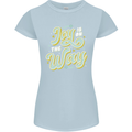 Joy On the Way New Baby Pregnancy Pregnant Womens Petite Cut T-Shirt Light Blue