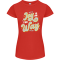 Joy On the Way New Baby Pregnancy Pregnant Womens Petite Cut T-Shirt Red