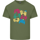 Joystick Art Gaming Gamer Controller Video Game Mens Cotton T-Shirt Tee Top Military Green