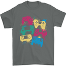 Joystick Art Gaming Gamer Controller Video Game Mens T-Shirt 100% Cotton Charcoal