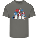 July 4th Gnomes American Independence Day Kids T-Shirt Childrens Charcoal