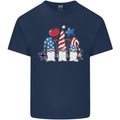 July 4th Gnomes American Independence Day Kids T-Shirt Childrens Navy Blue
