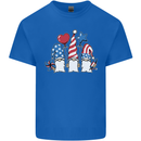 July 4th Gnomes American Independence Day Kids T-Shirt Childrens Royal Blue