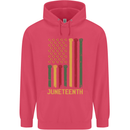Juneteenth Black Lives Matter USA Flag Childrens Kids Hoodie Heliconia