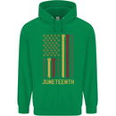 Juneteenth Black Lives Matter USA Flag Childrens Kids Hoodie Irish Green
