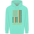 Juneteenth Black Lives Matter USA Flag Childrens Kids Hoodie Peppermint