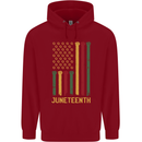 Juneteenth Black Lives Matter USA Flag Childrens Kids Hoodie Red