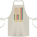 Juneteenth Black Lives Matter USA Flag Cotton Apron 100% Organic Natural