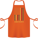 Juneteenth Black Lives Matter USA Flag Cotton Apron 100% Organic Orange