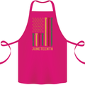 Juneteenth Black Lives Matter USA Flag Cotton Apron 100% Organic Pink