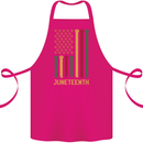 Juneteenth Black Lives Matter USA Flag Cotton Apron 100% Organic Pink