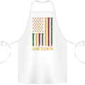 Juneteenth Black Lives Matter USA Flag Cotton Apron 100% Organic White