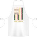 Juneteenth Black Lives Matter USA Flag Cotton Apron 100% Organic White