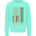Juneteenth Black Lives Matter USA Flag Kids Sweatshirt Jumper Peppermint