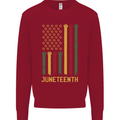 Juneteenth Black Lives Matter USA Flag Kids Sweatshirt Jumper Red