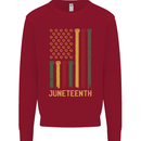 Juneteenth Black Lives Matter USA Flag Kids Sweatshirt Jumper Red