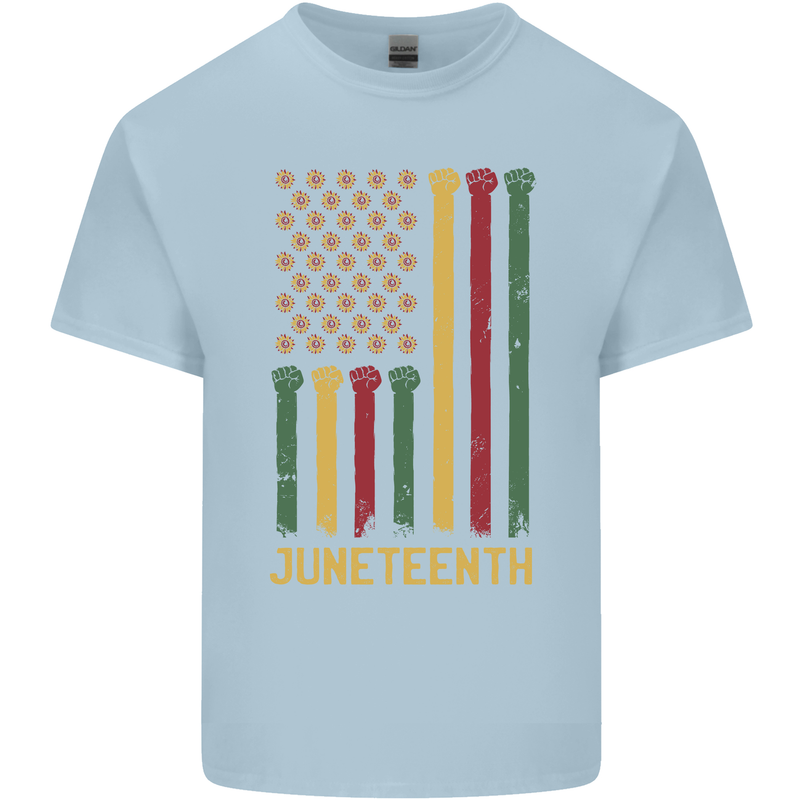 Juneteenth Black Lives Matter USA Flag Kids T-Shirt Childrens Light Blue