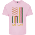 Juneteenth Black Lives Matter USA Flag Kids T-Shirt Childrens Light Pink