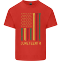 Juneteenth Black Lives Matter USA Flag Kids T-Shirt Childrens Red