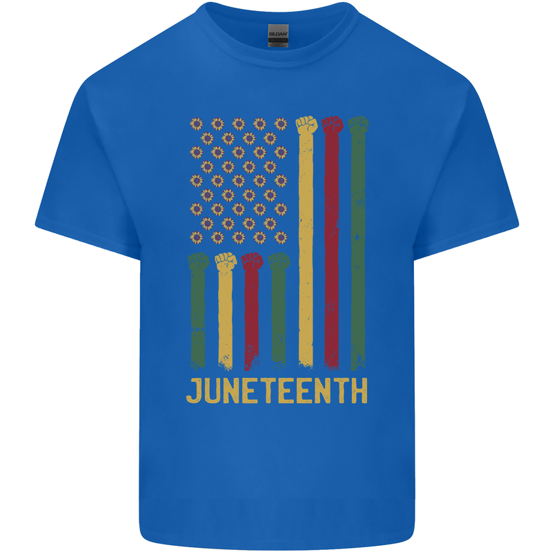 Juneteenth Black Lives Matter USA Flag Kids T-Shirt Childrens Royal Blue