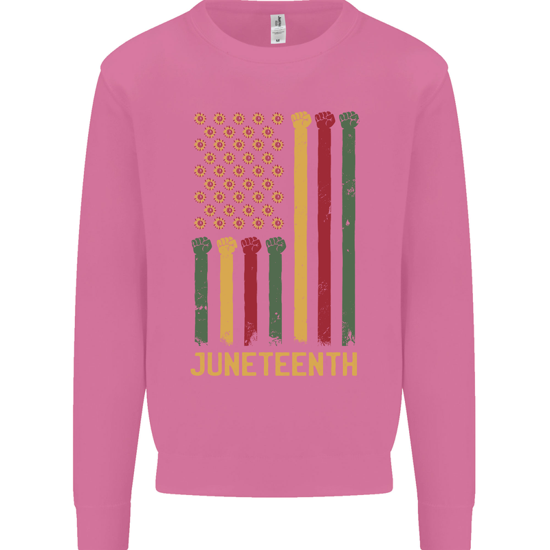 Juneteenth Black Lives Matter USA Flag Mens Sweatshirt Jumper Azalea