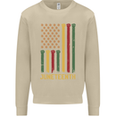 Juneteenth Black Lives Matter USA Flag Mens Sweatshirt Jumper Sand