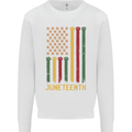 Juneteenth Black Lives Matter USA Flag Mens Sweatshirt Jumper White