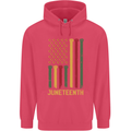 Juneteenth Emancipation Day USA Flag Childrens Kids Hoodie Heliconia