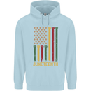 Juneteenth Emancipation Day USA Flag Childrens Kids Hoodie Light Blue