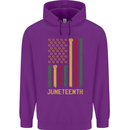 Juneteenth Emancipation Day USA Flag Childrens Kids Hoodie Purple