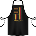 Juneteenth Emancipation Day USA Flag Cotton Apron 100% Organic Black