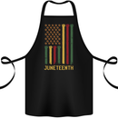 Juneteenth Emancipation Day USA Flag Cotton Apron 100% Organic Black