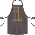 Juneteenth Emancipation Day USA Flag Cotton Apron 100% Organic Dark Grey