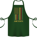 Juneteenth Emancipation Day USA Flag Cotton Apron 100% Organic Forest Green