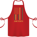 Juneteenth Emancipation Day USA Flag Cotton Apron 100% Organic Red