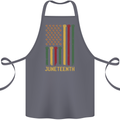 Juneteenth Emancipation Day USA Flag Cotton Apron 100% Organic Steel