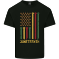 Juneteenth Emancipation Day USA Flag Kids T-Shirt Childrens Black