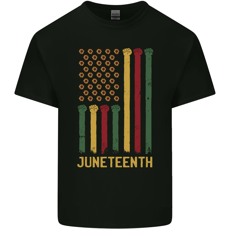 Juneteenth Emancipation Day USA Flag Kids T-Shirt Childrens Black