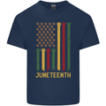 Juneteenth Emancipation Day USA Flag Kids T-Shirt Childrens Navy Blue